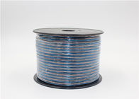 中国 24のAwgの銅の透明なスピーカー ケーブル100m 80m 50mの長さの青い白 会社